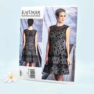 Vintage Vogue V1393, Womens Dress Sewing Pattern, Sizes 14-22, Kay Unger NY